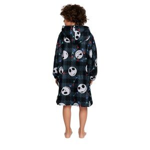 (NEW) Character Kids Oversized Hooded Pullover Robe - Nightmare Before Christmas
